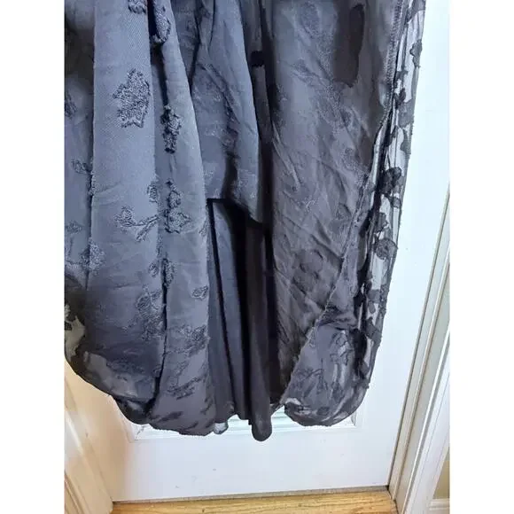 NWT Baltic Born Women Black Evelyn Smocked Maxi Dress Long Sleeve Romantic - Picture 11 of 12